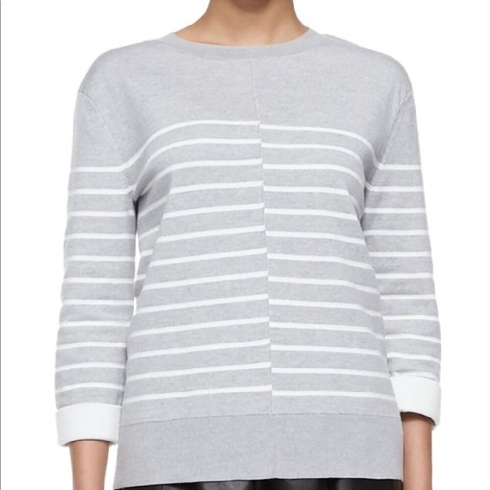 Vince Double-faced Striped Gray Sweater size S